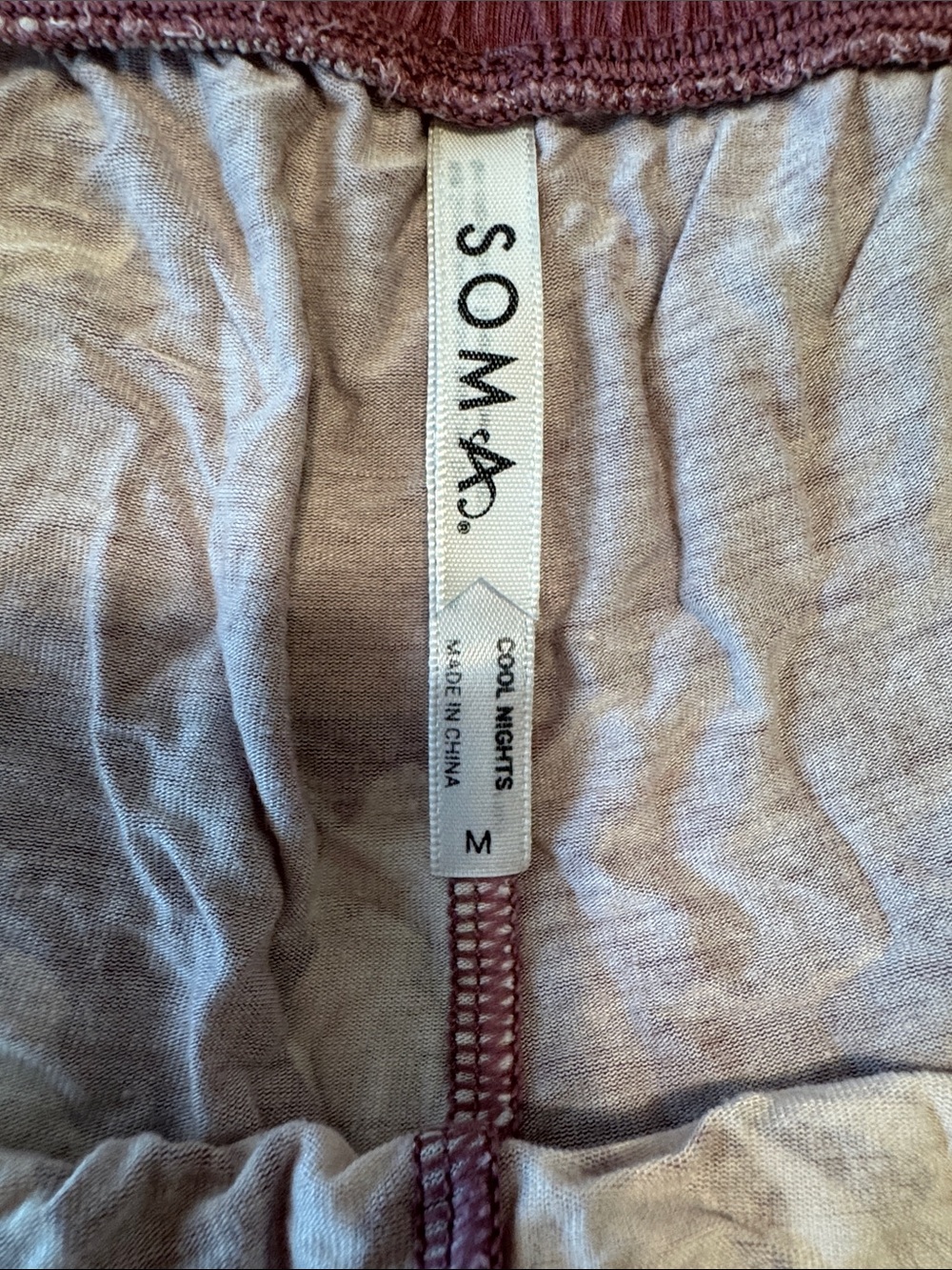 Soma Mauve and Cream Floral Sleep Top large top Medium bottoms - Picture 4 of 4